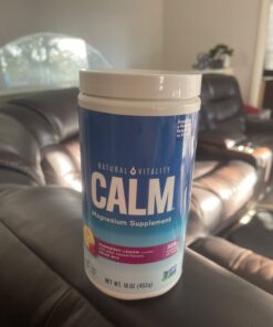 Natural Vitality Calm, Magnesium Citrate Supplement, Anti-Stress Drink Mix Powder - Gluten Free, Vegan, & Non-GMO, Raspberry Lemon, 16 oz 16 Ounce (Pack of 1) 67 61o3XW NMuL
