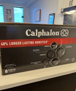 Calphalon 8-Piece Pots and Pans Set, Nonstick Kitchen Cookware with Stay-Cool Handles, Dishwasher and Metal Utensil Safe, Black Cookware Set 28 61o3aMKj6GL