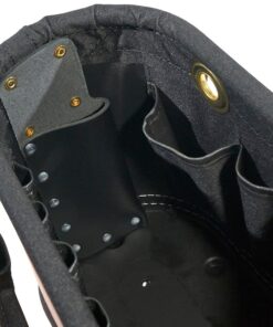 Klein Tools 5144HBS Hard-Body Bucket, Oval Tool Bucket Organizer with Knife Sheath and 14 Other Pockets, Orange/Black 21 61o3wi1lwRS