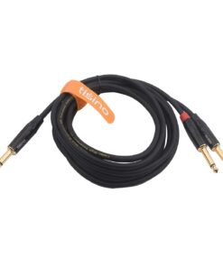 Alternative view of tisino 1/4 inch TRS Stereo to Dual 1/4 inch TS Mono Insert Cable Y-Splitter Stereo Breakout Cable Patch Cord - 10 feet