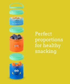 Whiskware Disney Pixar Stackable Snack Containers for Kids and Toddlers, 3 Stackable Snack Cups for School and Travel, Cars Lightning McQueen and Mater 10 61o4z9Ay80L
