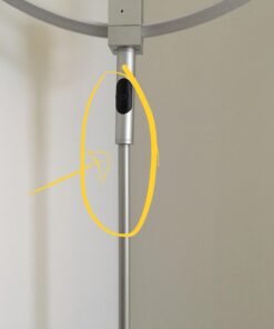 Brightech Eclipse Dimmable LED Floor Lamp, Modern Torchiere Floor Lamp for Living Rooms & Offices – Super Bright Tall Lamp with Dimmable Options for Reading, Standing Lamp Living Room Décor - Silver 51 61o5BkoYZSL