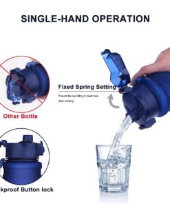 ZOUNICH Premium Sports Water Bottle 32 oz/1 Liter, 24 oz, 16 oz, 14 oz, BPA Free Tritan for Bike, Running, Gym, Fitness, Cycling 32oz/1000ml Dark Blue 15 61o5xibVReL