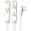 Axis 3-Outlet Indoor Extension Cord with Flat-Profile Plug - 8-foot, White (45505) 15 61o6KiFBIL