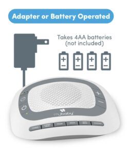 MyBaby SoundSpa White Noise Machine for Babies | 6 Soothing Lullabies for Newborns, Sound Therapy for Travel, Relaxing, Kids, Newborns, Baby Songs, Adjustable Volume, Auto-off Timer, By HoMedics 1 Count (Pack of 1) 33 61o6cNNZZLL