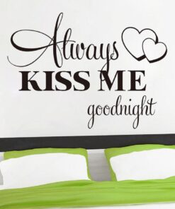Wall Stickers,Ikevan Always Kiss Me Goodnight Wall Sticker PVC Decal Home Bedroom Living Room TV Setting Wall Sticker Romance Home Decoration 57x42cm 20 61o7u8q6 nL