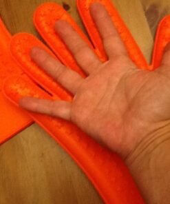 Jolly Green Products Ekogrips Premium Heat-Resistant BBQ Gloves for Cooking and Meat Handling, Kitchen Oven Gloves, Fireplace Accessory, Campfire Gloves, BBQ Mitt, Dishwashing Gloves (Orange, L/XL) Orange 41 61o837M HaL