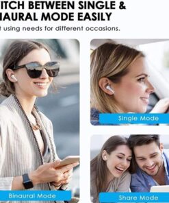 Wireless Earbuds Bluetooth 5.3 Headphones Touch Control with Wireless Charging Case IPX7 Waterproof Stereo Earphones in-Ear Built-in Mic Auto Pairing Noise Cancelling Headset for iOS/Android White-1 12 61o9M9kQMwL