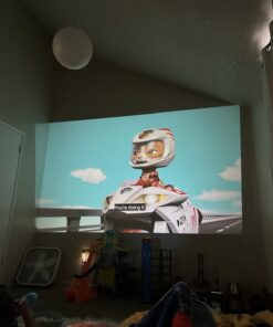 Mini Projector, VOPLLS 1080P Full HD Supported Video Projector, Portable Outdoor Home Theater Movie Projector, 50% Zoom, Compatible with HDMI, USB, AV, Smartphone/Tablet/Laptop/PC/TV Box A-Mini projector 36 61o9rccGoBL