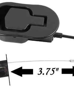 Aluminum Metal Pull Recliner Handle 4-3/8" by 2-5/8" with Cable that has a S/Z Hook Exposed Cable Length (4.75") Total Length is Medium at 36.25 7 61oA7Vp3TFL