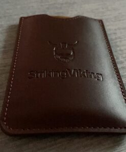 Sandalwood Beard Comb and Case - Pocket Sized Wooden Beard & Mustache Comb with Fine & Coarse Teeth - Perfect for Use with Balms and Oils - Striking Viking (Brown) Brown Case 28 61oAsXeYfQL