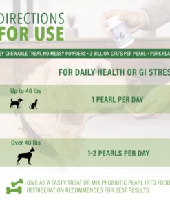 Ample Nutrition Complete Pet Prebiotic + Probiotic for Dogs & Cats, 60ct Pork Flavored Pearls 26 61oB6s2HDSL