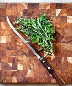 Alternative view of Cutting Board - Square Butcher Block With Hand Grips (12 x 12 x 2 in.) - By Teakhaus