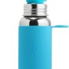 Pura 18 oz / 550 ml Stainless Steel Kids Sport Bottle with Silicone Sport Flip Cap & Sleeve (Plastic Free, Nontoxic Certified, BPA Free) (Aqua Blue) 16 61oCHrkYzOL