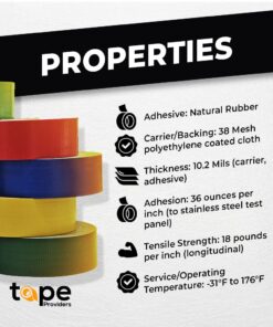 WOD DTC10 Advanced Strength Industrial Grade White Duct Tape, 1.5 inch x 60 yds. Waterproof, UV Resistant For Crafts & Home Improvement 17 61oDXdvtFGL 1