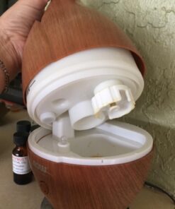 NOW Essential Oils, Ultrasonic Faux Wood Aromatherapy Oil Diffuser, Contemporary Design, Extremely Quiet Heat Free, Color Changing LED Diffuser 24 61oEeT5W91L