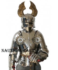 Nauticalmart Medieval Knight Wearable Full Suit of Armor with Chainmail 12 61oFZAQQbIL 1