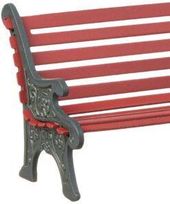 Department 56 Village Cross Product Accessories Wrought Iron Park Bench Figurine, 2.25 Inch, Red 13 61oH2N7dguL