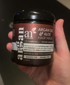 Artnaturals Argan Hair Mask Conditioner - (8 Oz/226g) - Deep Conditioning Treatment - Organic Jojoba Oil, Aloe Vera & Keratin - Repair Dry, Damaged, Color Treated, Natural Hair Growth - Sulfate Free 57 61oIIWC3uxL