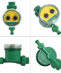 Dioche Garden Irrigation Timer, Single Outlet Automatic Water Faucet Hose Timer Ball Valve Allow Connected Irrigation System Green 10 61oItBO SgL