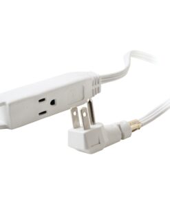Axis 3-Outlet Indoor Extension Cord with Flat-Profile Plug - 8-foot, White (45505) 23 61oLG05jMWL