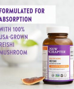 New Chapter Reishi Mushroom - LifeShield Reishi for Healthy Aging + Organic Reishi Mushroom + Vegan + Non-GMO, Nootropic Ingredients - 60 ct 10 61oLaB8jiML