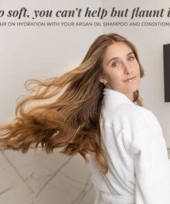 Argan Oil Shampoo and Conditioner Set - Sulfate-Free Formula with Nourishing Moroccan Oil and Keratin -for All Hair, Curly or Straight - Hydrate Repair and Defy Frizz for Salon-like Results! (16 Fl Oz (Pack of 2)) Argan Oil 16 fl oz pack of 2 27 61oLmyUgEPL