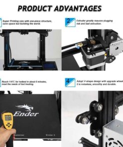 Official Creality Ender 3 3D Printer Fully Open Source with Resume Printing Function DIY 3D Printers Printing Size 8.66x8.66x9.84 inch 43 61oMu7eRQRL