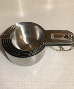 Bellemain One Piece Stainless Steel - Nesting measuring cups for Kitchen for Bakers , Dry - Ml & Oz measuring cup for Liquid, Metal, Set of 6 39 61oMuERwbL