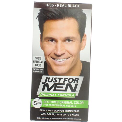 Just For Men Shampoo-In Hair Color - Real Black - 2 pk 2 Count (Pack of 1)