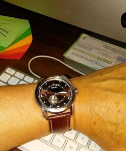 Hadley-Roma MS-906 Men's Genuine Leather Watch Band Brown 22mm 22 61oOMN QBnL