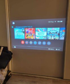 NexiGo PJ40 Projector with WiFi and Bluetooth, Native 1080P, 4K Supported, Projector for Outdoor Movies, 300 Inch, Zoomable, 20W Speakers, Home Theater, Compatible w/TV Stick, iOS, Android (Black) 91 61oPIV6j7DL