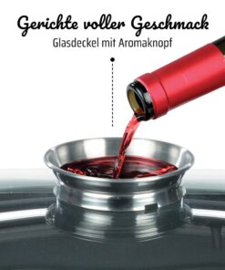 GSW Gourmet Granite Cooking Pot Set 10 Pieces Aluminium Glass Plastic Stainless Steel Black 11 61oPPzGmGhL