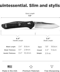 Benchmade - Osborne 940 EDC Knife with Black G10 Handle (940-2) Black G10 - Satin Finish 31 61oPp89CvsL