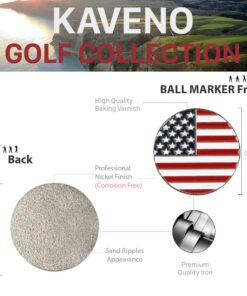 kaveno Golf Divot Tool, Foldable Stainless Steel Switchblade with USA Golf Ball Marker Black 11 61oPvDyRa4L