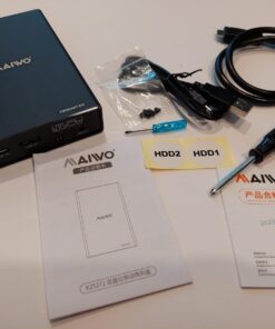 MAIWO Dual Bay External Hard Drive RAID Enclosure for 2.5 inch SATA I/II/III HDD SSD, RAID 0/1/LARGE/PM, USB 3.0 6Gbps Bandwidth Support UASP 12TB Capacity 82 61oPyKWi2ZL