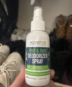 Rocket Pure Natural Shoe Deodorizer Spray & Foot Spray - Shoe Spray Deodorizer, Foot Spray Odor Eliminator Spray, Shoe Odor Eliminator, Foot Deodorant, Foot Odor Shoe Freshener (Mint, 4oz) 4 Fl Oz (Pack of 1) 33 61oS6ueKmEL
