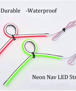 Alternative view of Green Blob Outdoors Marine Navigation LED Strips Kit for Pontoon, Bass, Sk,i Wave Runner, Jon Boats and Kayaks (Neon Style Red, Green) Neon Style Red, Green