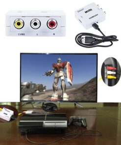 DAISEN HDMI to AV Converter 1080p HDMI to RCA CVBS AV Composite Adapter HDMI 2 AV Converter Support PAL/NTSC TV Format Output, White 18 61oSsH2LviL