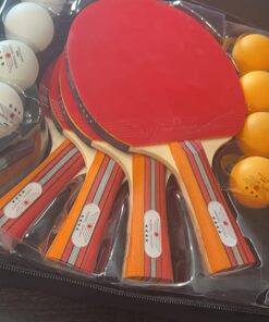 NIBIRU SPORT Ping Pong Paddle Sets - Professional Table Tennis Paddles, Balls, Storage Case - Table Tennis Rackets & Game Accessories 4 Paddle Set 44 61oU lOMKIL
