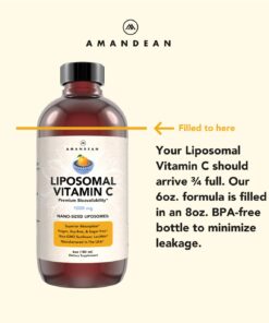 AMANDEAN Liposomal Vitamin C 1000mg. Liquid VIT C Supplement. Immune Support, Skin Health, Collagen Production. Fast Absorbing Antioxidant Delivery. Quali®-C, Soy-Free, Vegan, Non-GMO. 15 61oUpRrksrL