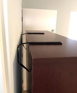 Quakehold! Furniture Strap Kit, Earthquake Fasteners for Disaster Preparedness, Child Proof Safety Straps for RV, Home Office, Helps Prevent Damage and Injury, Easy to Install, Black 1 Count (Pack of 1) 13 61oX9V194vL