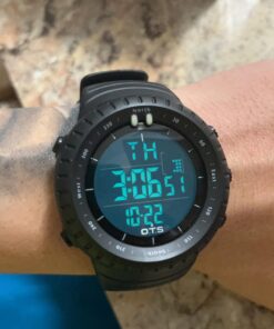 PALADA Men's Digital Sports Watch Waterproof Tactical Watch with LED Backlight Watch for Men Black 32 61oY01stw0L