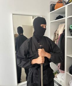 Kage Ninja Gear Real Ninja Uniform - 14oz Authentic Ninja Costume + Free Black Belt Medium 11 61ob2etn0L