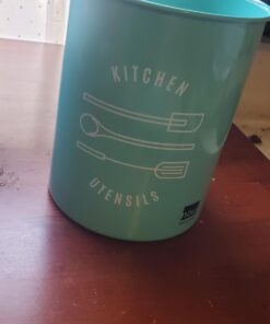 Now Designs Powder-Coated Steel Utensil Crock, Turquoise 33 61ocLSYgBOL