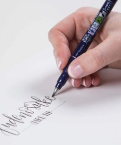 Tombow 62038 Fudenosuke Brush Pen, 2-Pack. Soft and Hard Tip Fudenosuke Brush Pens for Calligraphy and Art Drawings 2 Count (Pack of 1) Black 25 61ocUYQu0JL