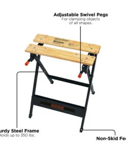 BLACK+DECKER Workmate Portable Workbench, 350-Pound Capacity (WM125) 44 61ocgrm1aVL