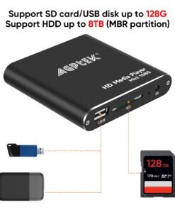 HDMI Media Player, Black Mini 1080p Full-HD Ultra HDMI Digital Media Player for -MKV/RM- HDD USB Drives and SD Cards 29 61odoLKL RL