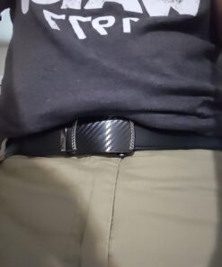 CHAOREN Leather Ratchet Belt Men - Customizable Fit, Effortless Style (35mm) Imperial - Black 42" to 48" Waist Adjustable 26 61ogHYbfO3L