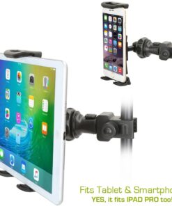 Accessory Basics EasyAdjust cymbal Microphone Mic Stand Tablet Mount for Most Tablets & Large Size Cell Phones Smartphone (Zoom Compatible) 21 61ojTuJVUYL